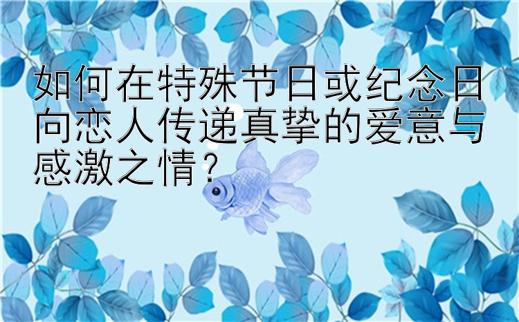 如何在特殊节日或纪念日向恋人传递真挚的爱意与感激之情？